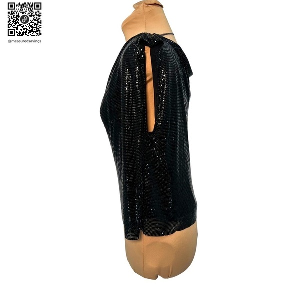 Express  - NWT Medium - Black Chainmail Top - New with Tags - 2017 - Picture 5 of 8